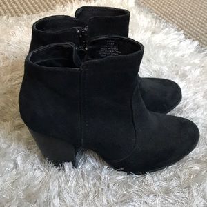 H&M real suede black booties!